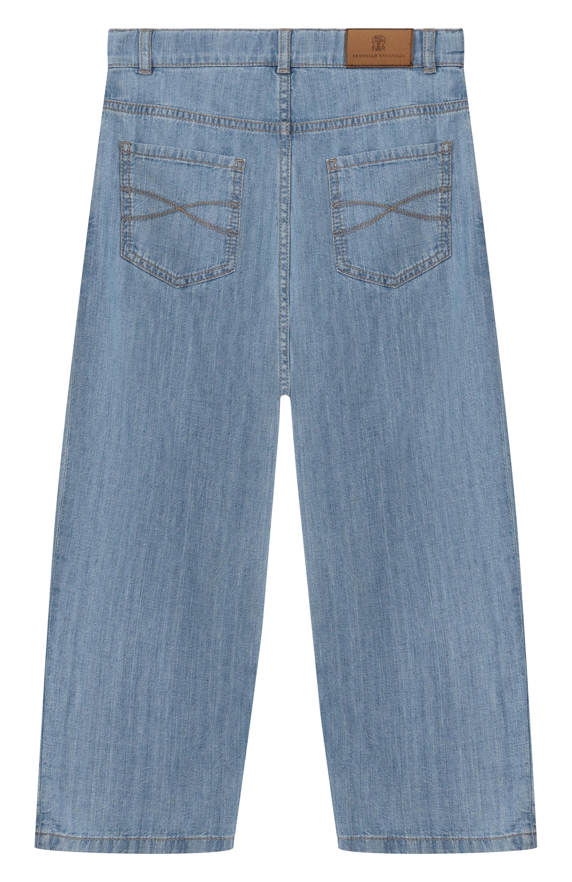 Джинсы BRUNELLO CUCINELLI голубого цвета по цене 45750 руб., арт. BH263D317A, фото 2 Джинсы BRUNELLO CUCINELLI, арт. BH263D317A, фото 2