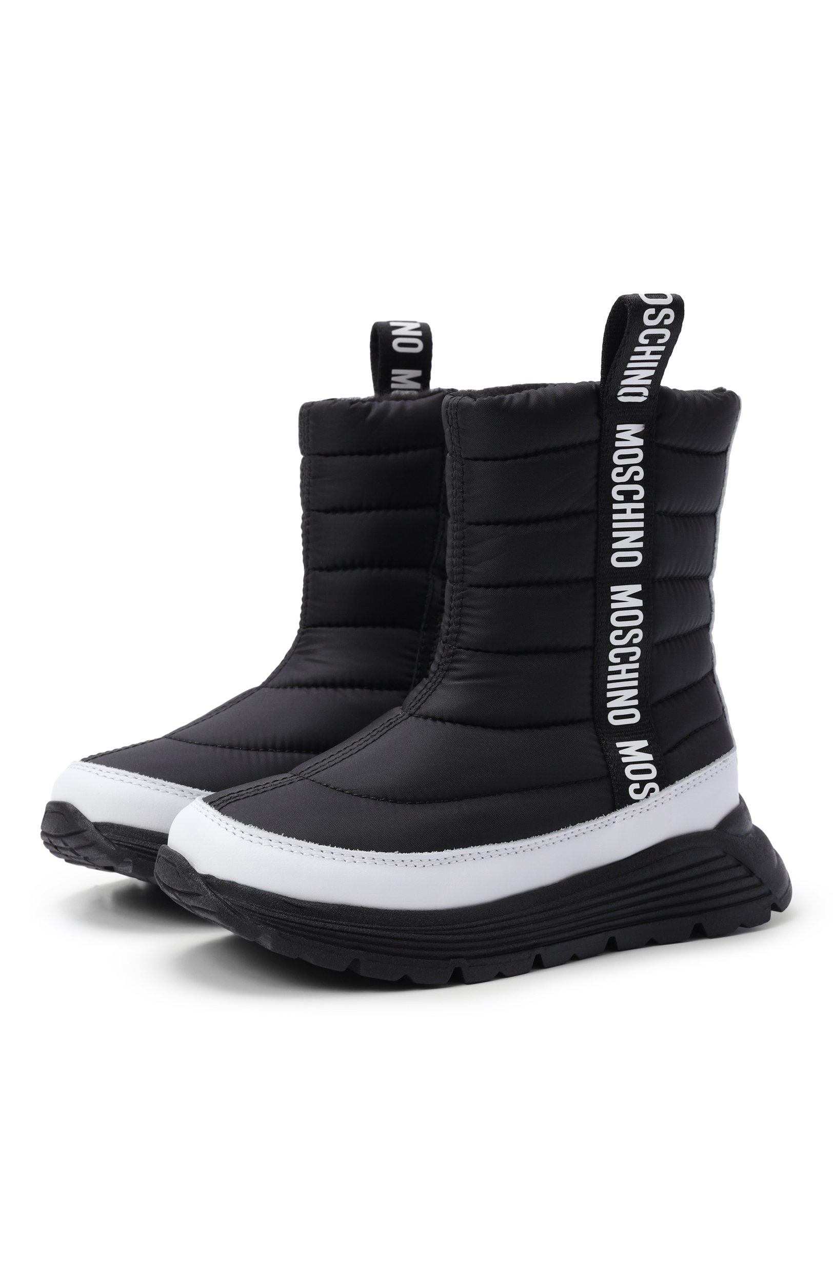 Утепленные сапоги MOSCHINO черного цвета по цене 29450 руб., арт. 84186/VAR2_002, фото 1 Утепленные сапоги MOSCHINO, арт. 84186/VAR2_002, фото 1