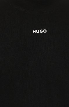 Мужская хлопковый лонгслив HUGO черного цвета, арт. 50511029 | Фото 5 (Рукава: Длинные; Принт: Без принта; Длина (для топов): Стандартные; Материал сплава: Проставлено; Материал внешний: Хлопок; Драгоценные камни: Проставлено; Стили: Кэжуэл)