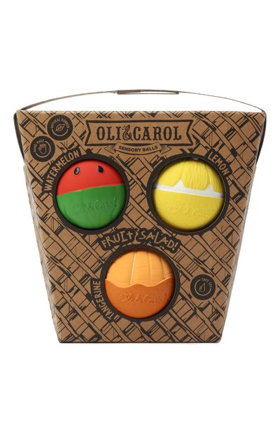 Набор игрушек-прорезывателей fruit salad OLI&CAROL, арт. L-BABY-BALL-FRUITS