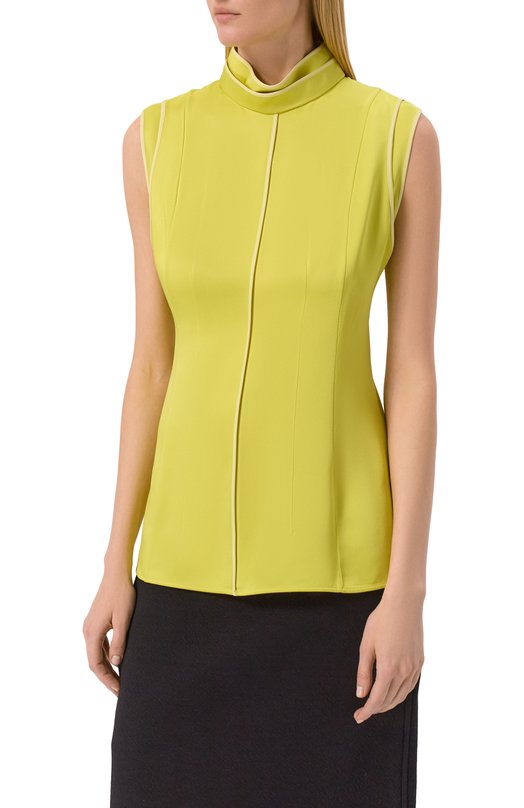 Атласный топ Jil Sander J02NC0288/J76018 Зелёный  J02NC0288/J76018 Фото 3