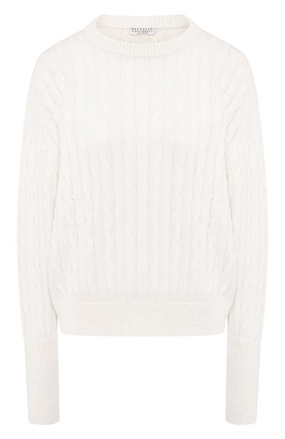 Женский свитер из смеси кашемира и шелка BRUNELLO CUCINELLI, арт. M73546000