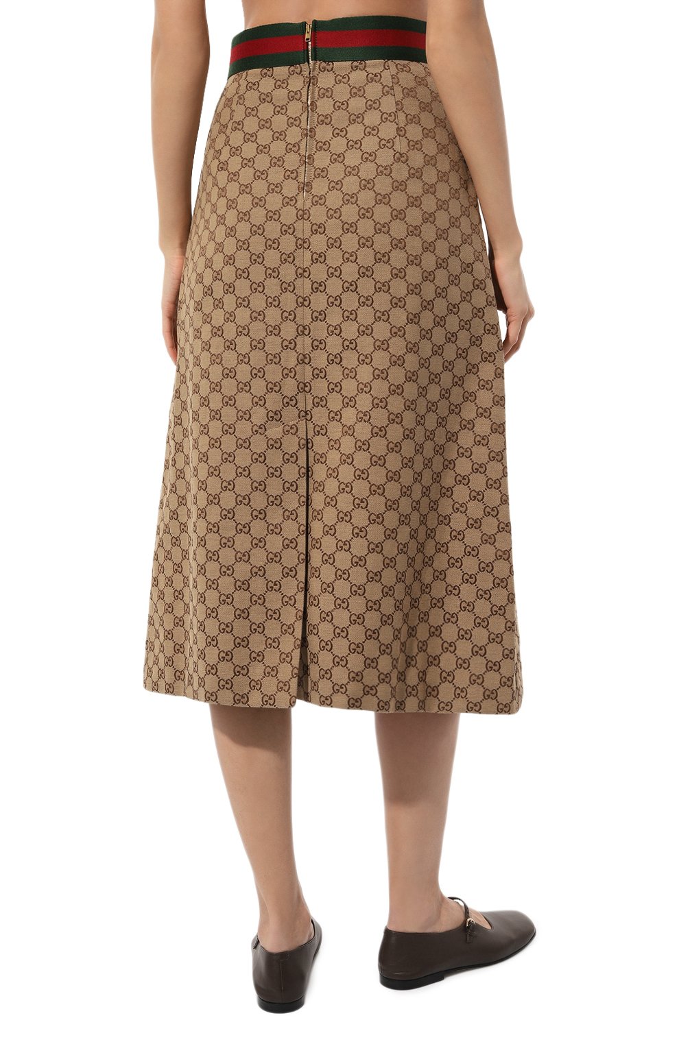 Хлопковая юбка GUCCI, арт. 681567/Z8AWI, фото 4