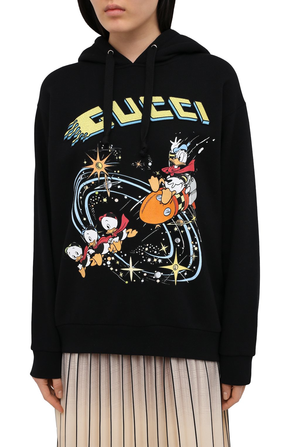 Хлопковое худи disney x gucci GUCCI черного цвета по цене 158400 руб., арт. 615061/XJDC6, фото 3 Хлопковое худи disney x gucci GUCCI, арт. 615061/XJDC6, фото 3