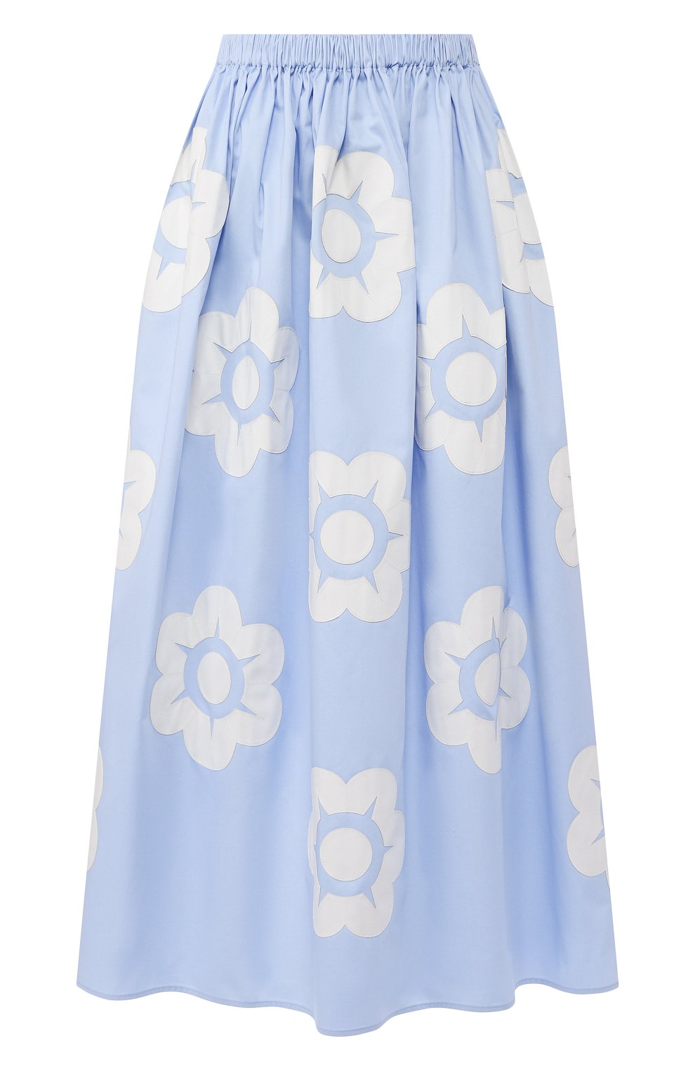 Хлопковая юбка MIU MIU голубого цвета по цене 130000 руб., арт. MG1414-1W2Y-F0076, фото 1 Хлопковая юбка MIU MIU, арт. MG1414-1W2Y-F0076, фото 1