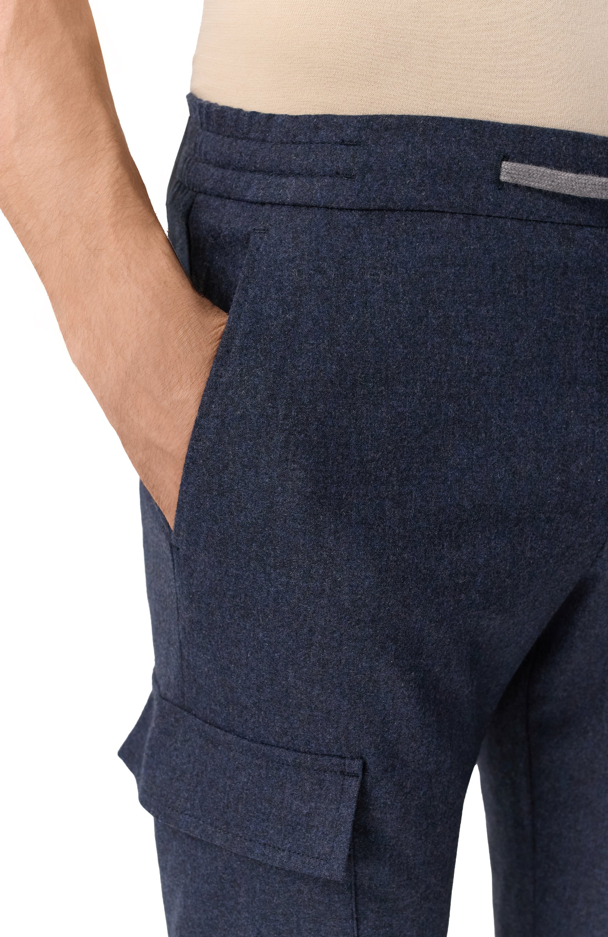 Брюки-карго из шерсти и кашемира MARCO PESCAROLO, арт. T0R/5229, фото 5