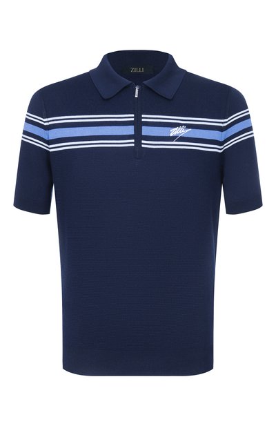 Мужское поло из хлопка и шелка ZILLI, арт. KZP002M0142V0C000