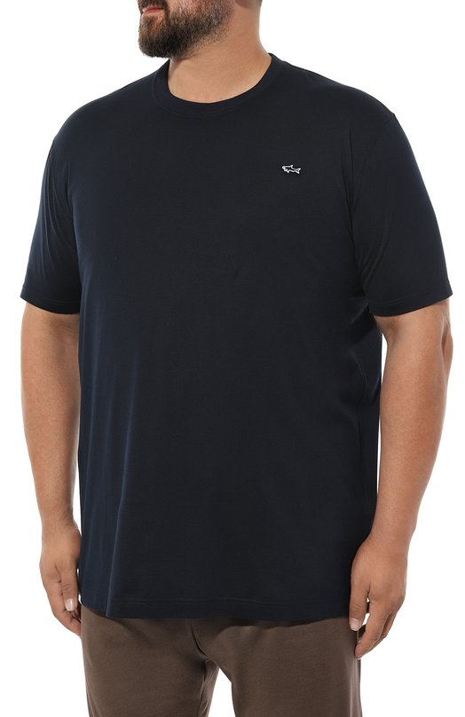 Хлопковая футболка Paul&Shark C0P1092/3XL-6XL Синий  C0P1092/3XL-6XL Фото 3