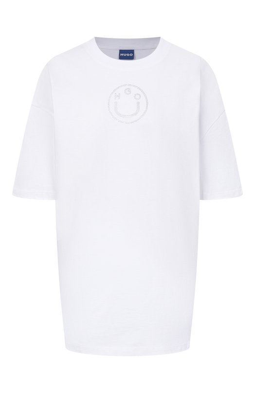 Хлопковая футболка HUGO Blue 50554940 Белый 50554940