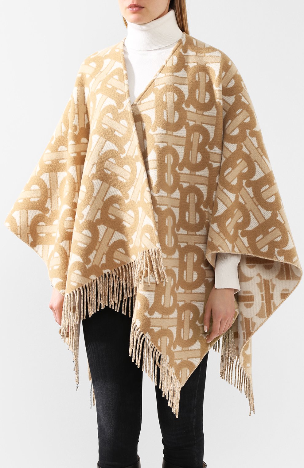 Пончо из смеси шерсти и кашемира BURBERRY, арт. 8022741, фото 3