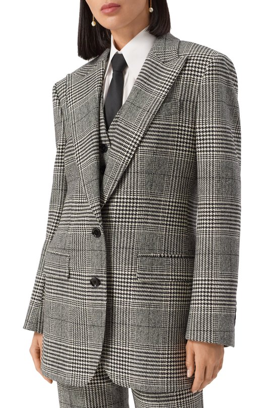 Шерстяной жакет Dolce & Gabbana F290XT/FQ2MV Серый  F290XT/FQ2MV Фото 3