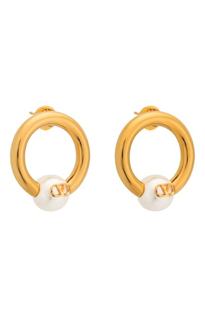 Серьги VALENTINO золотого цвета по цене 48500 руб., арт. TW2J0E32/UXM, фото 3 Серьги VALENTINO, арт. TW2J0E32/UXM, фото 3