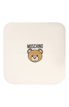 Детского хлопковое одеяло MOSCHINO кремвого цвета, арт. MUB00J/LCA19 | Фото 3 (Нос: Не проставлено; Материал: Текстиль, Хлопок; Материал сплава: Проставлено)