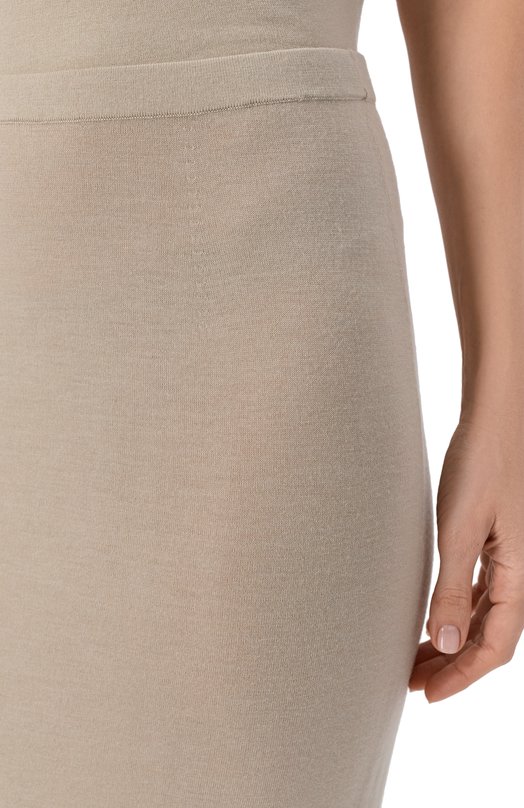 Юбка из шерсти и шелка 12 STOREEZ 137167 Зелёный  137167 Фото 5