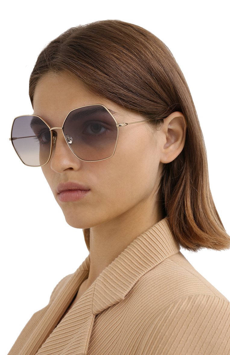 Женские солнцезащитные очки DIOR EYEWEAR сиреневого цвета, арт. DI0RSTELLAIRE8 J5G FF | Фото 2 (Тип очков: С/з; Региональные ограничения белый список (Axapta Mercury): RU, Не проставлено; Re-sync: On; Нос: Не проставлено; Материал: Металл; Оптика Гендер: оптика-женское; Очки форма: Бабочка)