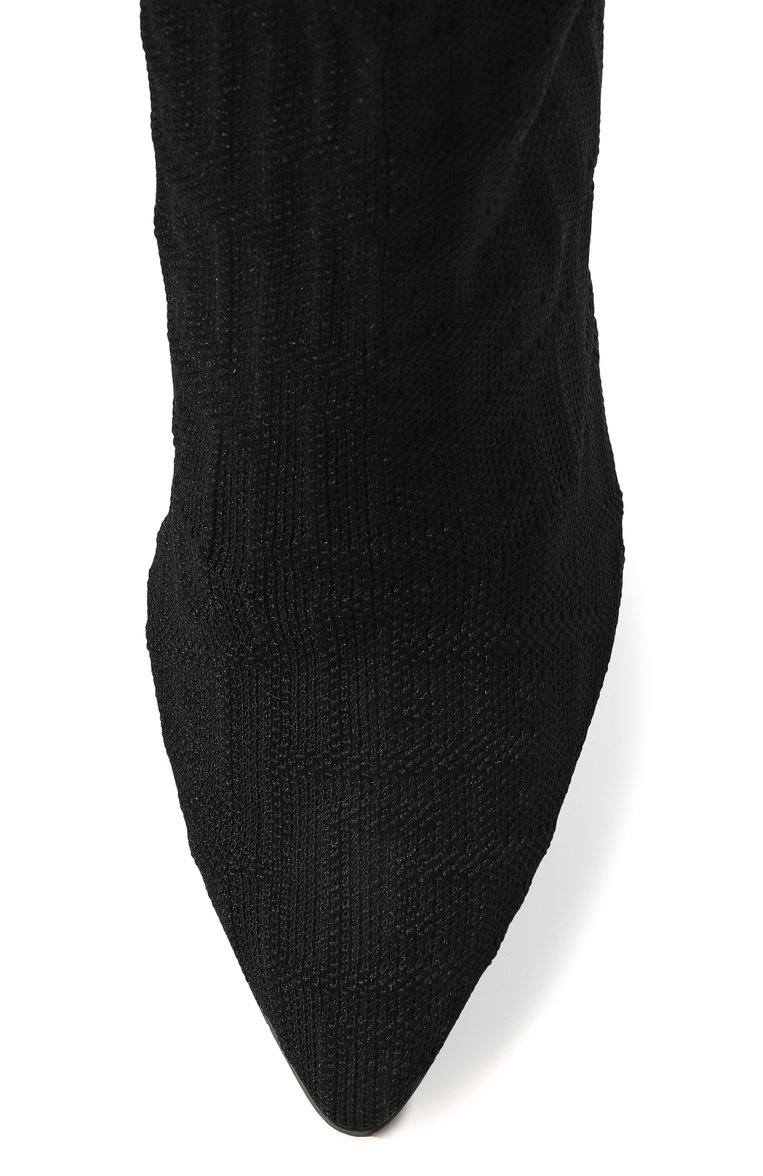 Текстильные ботфорты moneta 95 BALMAIN, арт. AN1TB809TPBK, фот�о 1