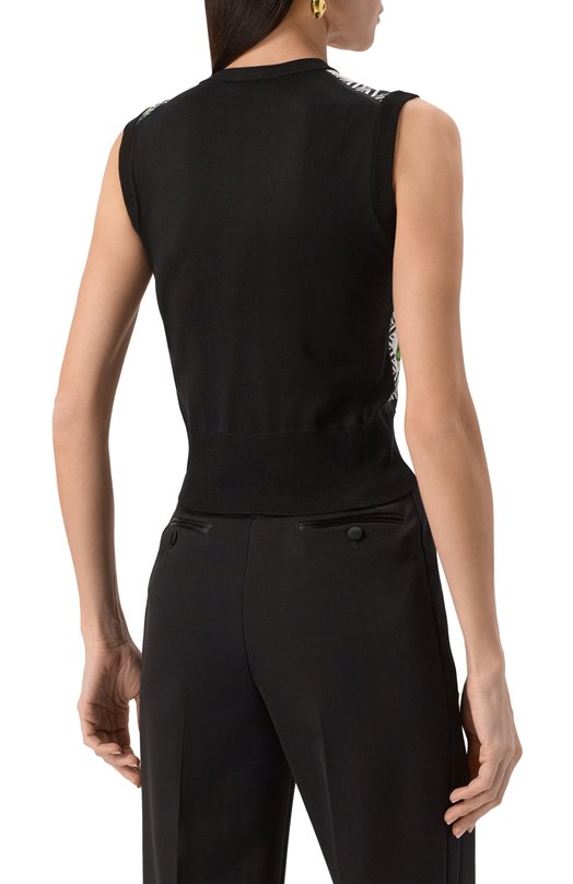 Шелковый топ Dolce & Gabbana FXT43T/JBSK9 Чёрный  FXT43T/JBSK9 Фото 4
