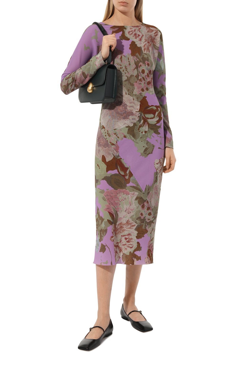 Платье DRIES VAN NOTEN сиреневого цвета по цене 108500 руб., арт. 232-011025-7011, фото 2 Платье DRIES VAN NOTEN, арт. 232-011025-7011, фото 2