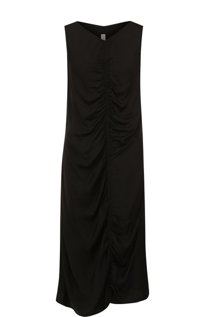 Платье-миди из смеси вискозы и хлопка с драпировкой RAQUEL ALLEGRA, арт. Y76-6739, фото 1