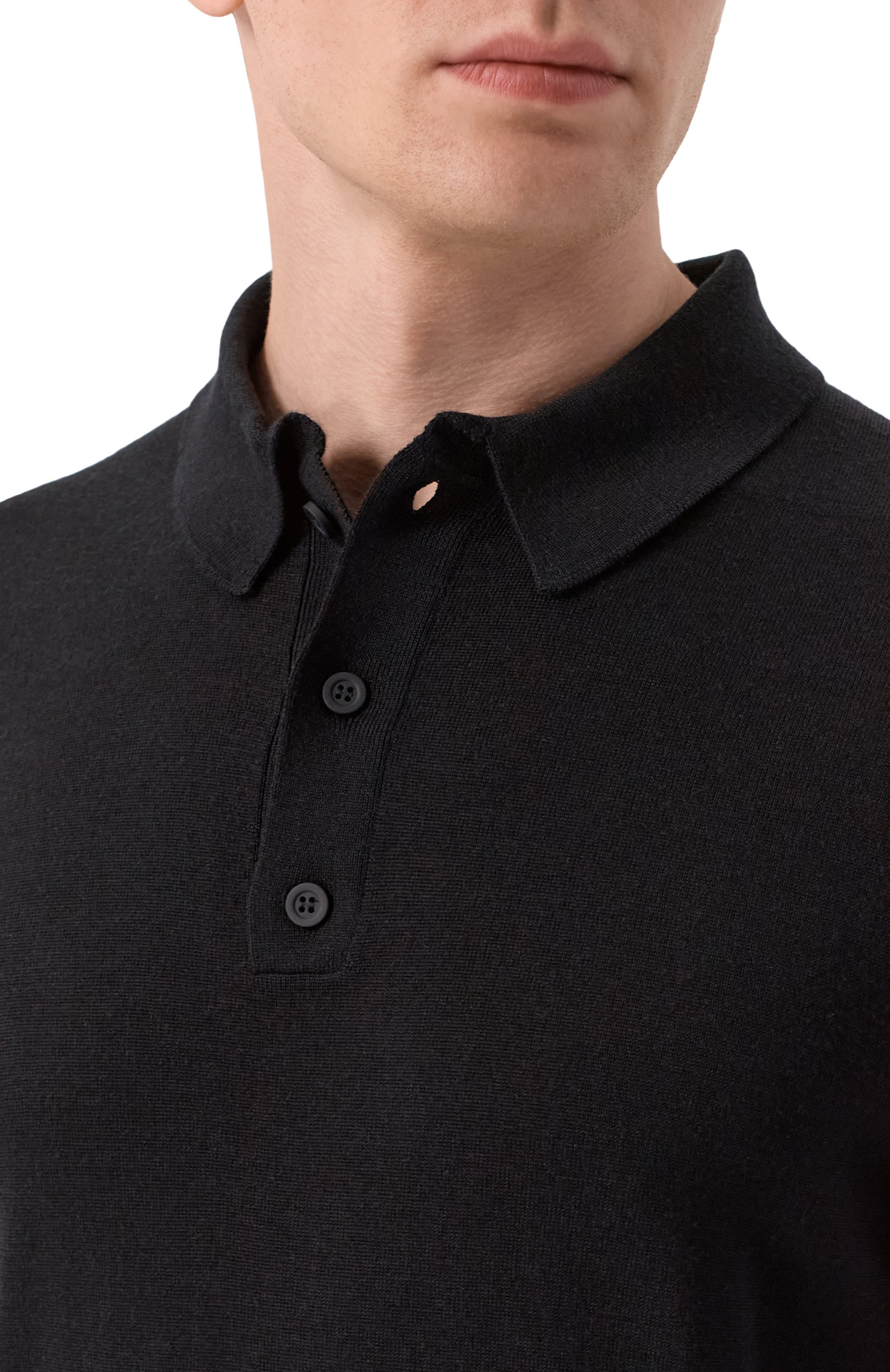 Поло из шерсти и шелка KITON, арт. UMM066704, фото 5