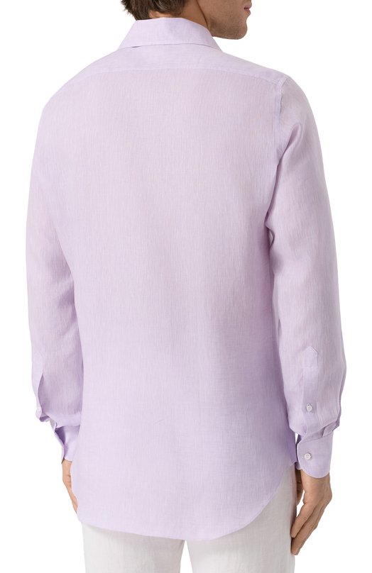 Льняная рубашка MVST M0RBIDA/R0BERT0/R0UND/F3411308-LINEN Сиреневый  M0RBIDA/R0BERT0/R0UND/F3411308-LINEN Фото 4