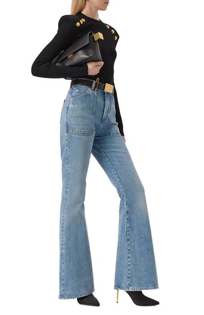 Текстильные ботильоны crewneck BALMAIN, арт. EN1TE102/TKAB, фото 2