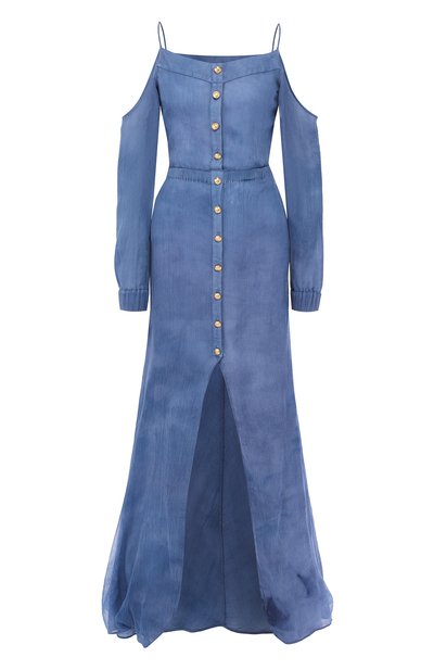 Женское шелковое платье BALMAIN, арт. RF16238/S017