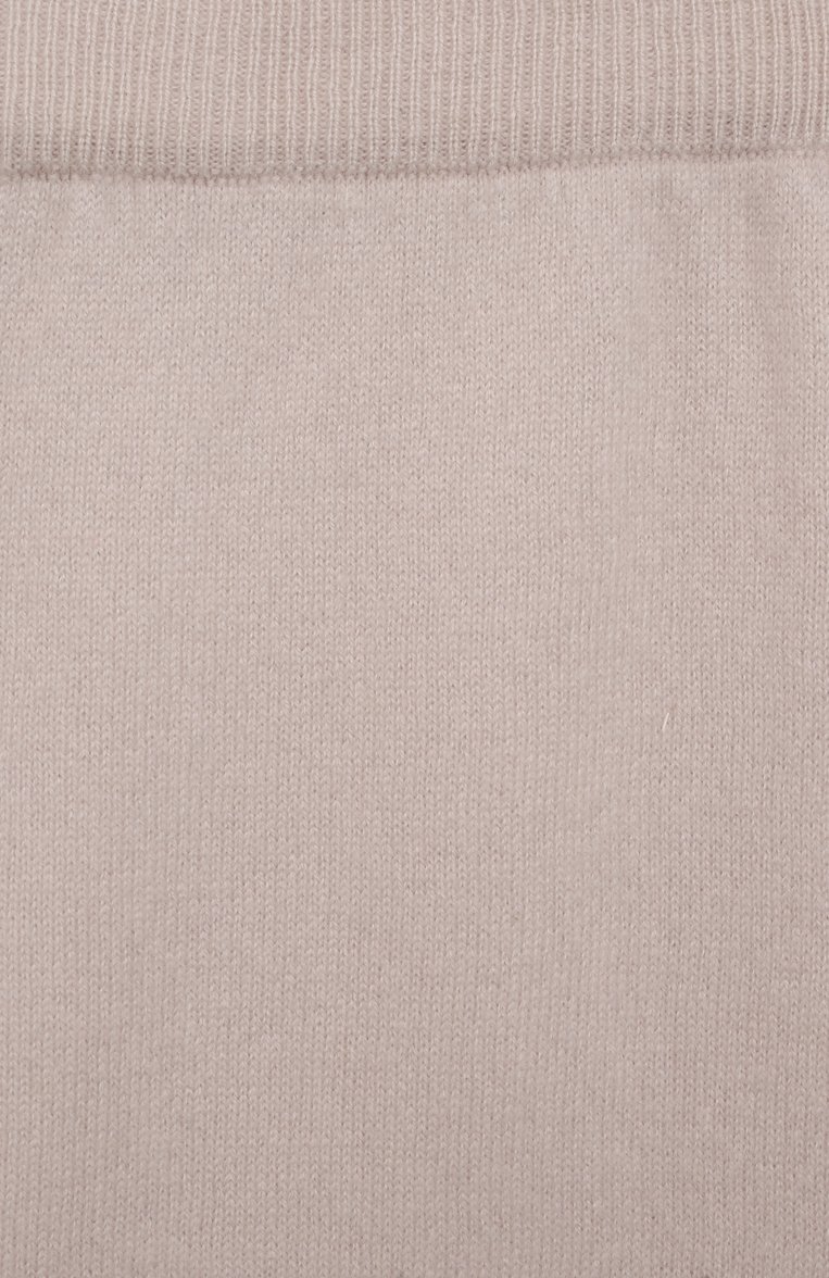 Детские кашемировые джоггеры GIORGETTI CASHMERE бежевого цвета, арт. MB1683 | Фото 3 (Нос: Не проставлено; Материал внешний: Кашемир, Шерсть; Материал сплава: Проставлено; Девочки Кросс-КТ: Джоггеры-одежда)