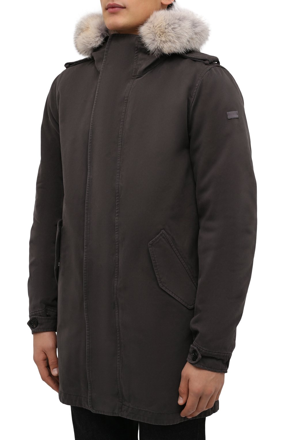 Парка с меховой подкладкой LEMPELIUS хаки цвета по цене 187000 руб., арт. 6000/616RCS26, фото 3 Парка с меховой подкладкой LEMPELIUS, арт. 6000/616RCS26, фото 3
