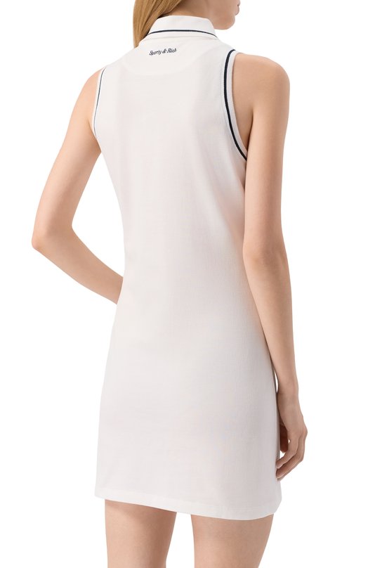 Хлопковое платье Sporty & Rich x Hotel Eden Roc Sporty and Rich DR00760666WH50 Белый  DR00760666WH50 Фото 4