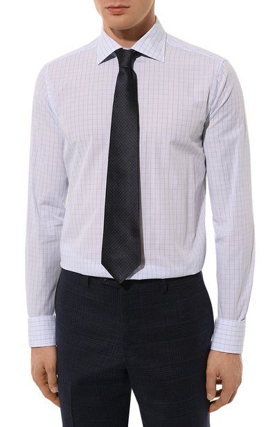 Хлопковая сорочка CANALI голубого цвета по цене 27000 руб., арт. X18/GD03070, фото 3 Хлопковая сорочка CANALI, арт. X18/GD03070, фото 3