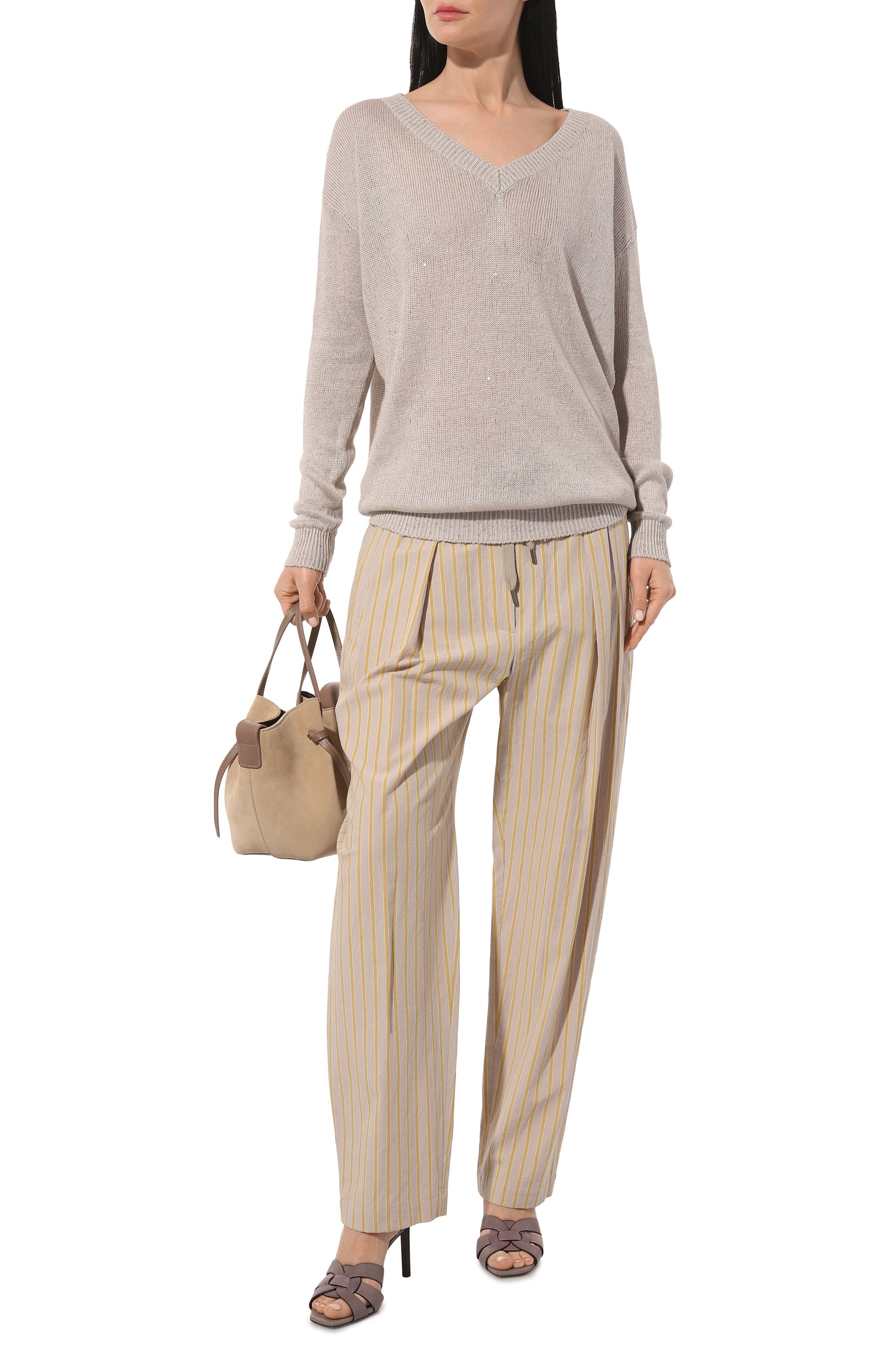 Пуловер изо льна и шелка BRUNELLO CUCINELLI, арт. M1000B1033, фото 2