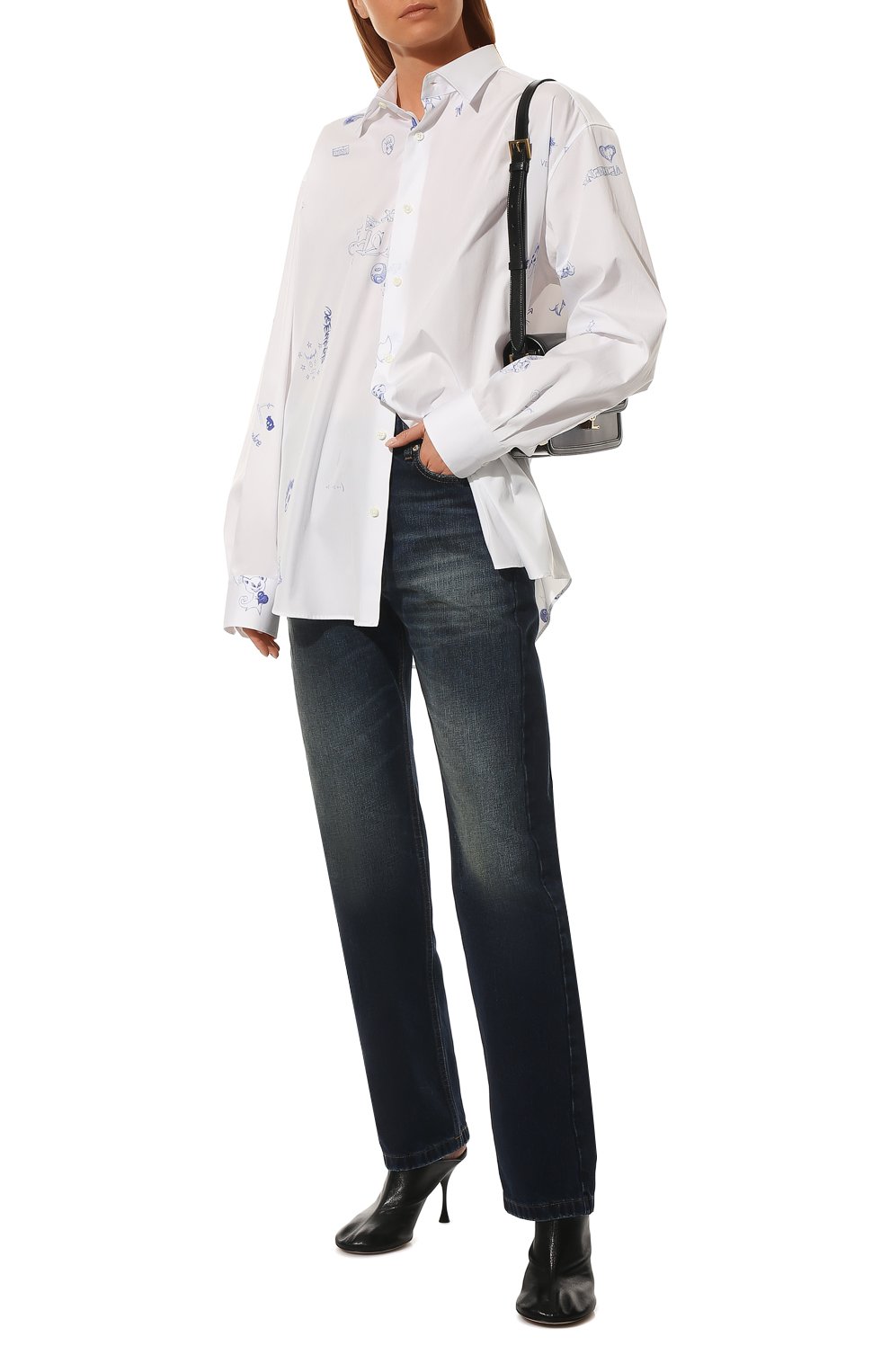 Хлопковая рубашка VETEMENTS белого цвета по цене 69950 руб., арт. UE52SH180W 1012/W, фото 2 Хлопковая рубашка VETEMENTS, арт. UE52SH180W 1012/W, фото 2