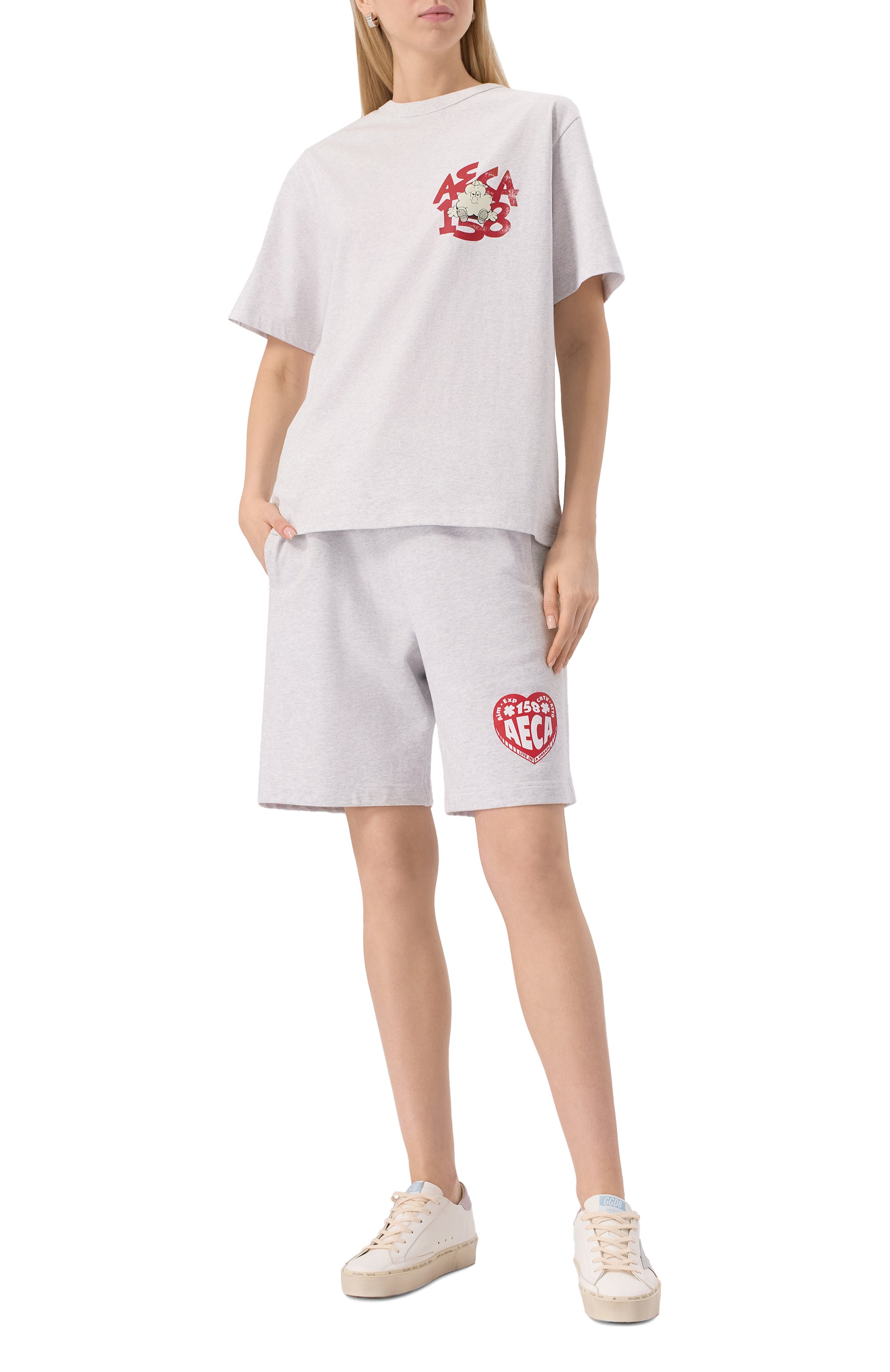 Хлопковые шорты AECA WHITE, арт. AWCMSSBDBSSOV002C0.LIGHT GREY (XL), фото 2