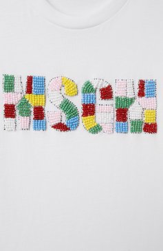 Детская хлопковая футболка MSGM KIDS белого цвета, арт. S5MSJGTH251 | Фото 3 (Материал сплава: Проставлено; Драгоценные камни: Проставлено; Рукава: Короткие; Девочки Кросс-КТ: Футболка-спорт, футболка-одежда; Материал внешний: Хлопок; Ростовка одежда: 6 лет | 116 см, 10 - 11 лет | 140 - 146см, 12 лет | 152 см, 16 лет | 164 см, 8 лет | 128 см)