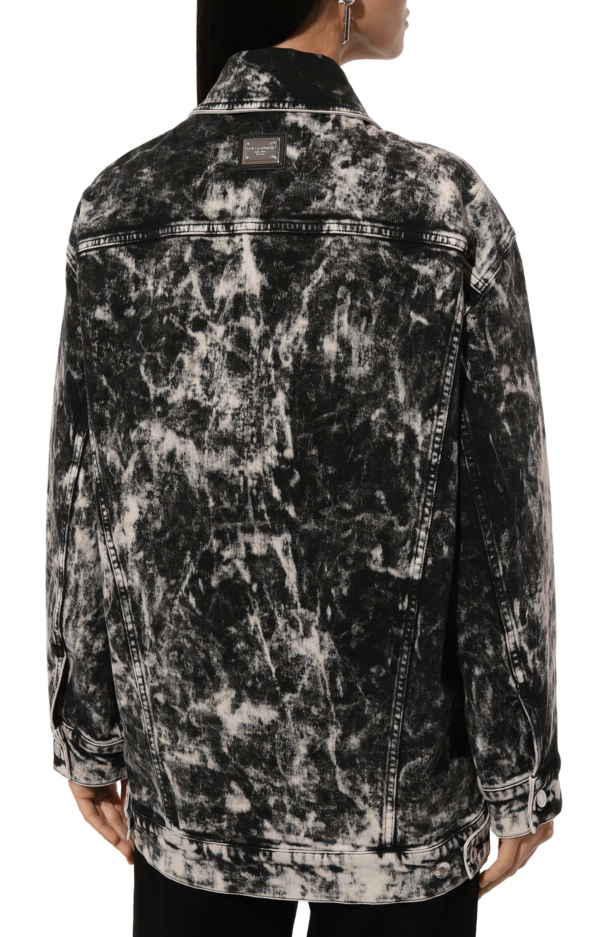 Джинсовая куртка DOLCE & GABBANA черно-белого цвета по цене 156000 руб., арт. F9M85D/G8GG3, фото 4 Джинсовая куртка DOLCE & GABBANA, арт. F9M85D/G8GG3, фото 4