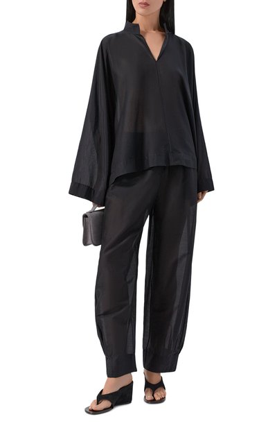 Блузка из хлопка и шелка 12 STOREEZ, арт. 137122, фото 2