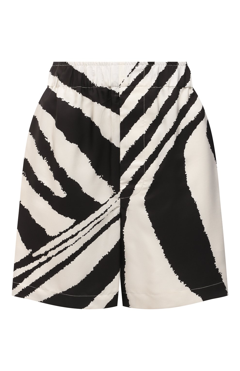 Шорты из вискозы и шелка BOTTEGA VENETA черно-белого цвета по цене 89950 руб., арт. 673534/V1B30, фото 1 Шорты из вискозы и шелка BOTTEGA VENETA, арт. 673534/V1B30, фото 1