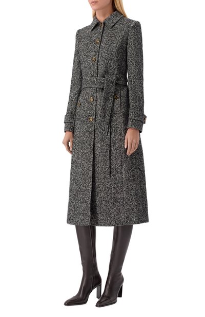 Шерстяное пальто DOLCE & GABBANA серого цвета по цене 542500 руб., арт. F0W7TT/FCZAE, фото 3 Шерстяное пальто DOLCE & GABBANA, арт. F0W7TT/FCZAE, фото 3