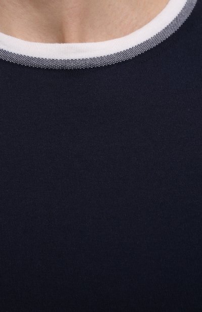 Джемпер из хлопка и кашемира FIORONI темно-синего цвета по цене 61950 руб., арт. MK22609A3, фото 5 Джемпер из хлопка и кашемира FIORONI, арт. MK22609A3, фото 5