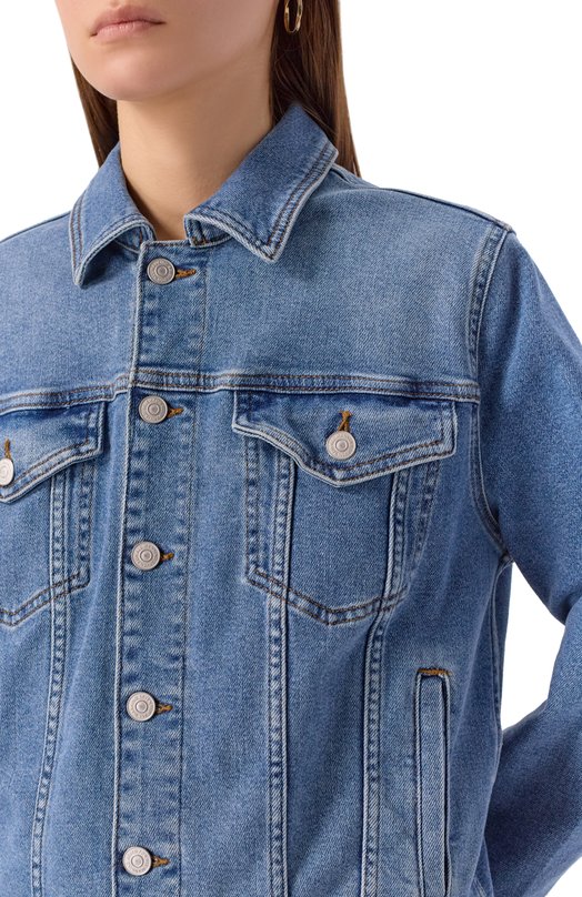 Джинсовая куртка 7 For All Mankind 7UJ60120-1ZP Синий  7UJ60120-1ZP Фото 5