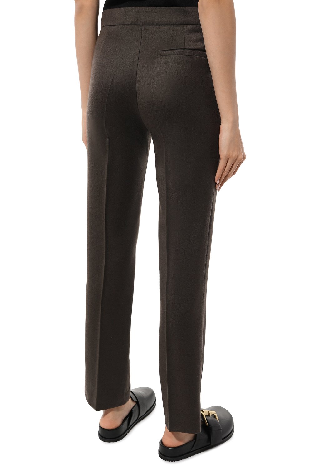 Шерстяные брюки SASUPHI коричневого цвета по цене 95500 руб., арт. W23301/W0, фото 4 Шерстяные брюки SASUPHI, арт. W23301/W0, фото 4