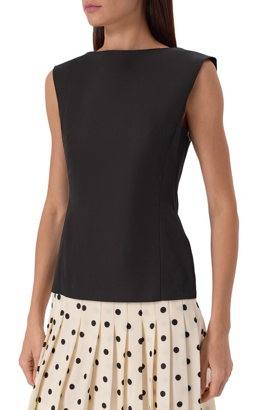 Хлопковый топ Marni TTMA0393S0/TCY65 Чёрный  TTMA0393S0/TCY65 Фото 3