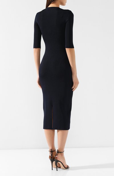 Платье из вискозы VICTORIA BECKHAM, арт. DR KNT 6723 PSS19 NEEDLE CHANGE SIG, фото 4