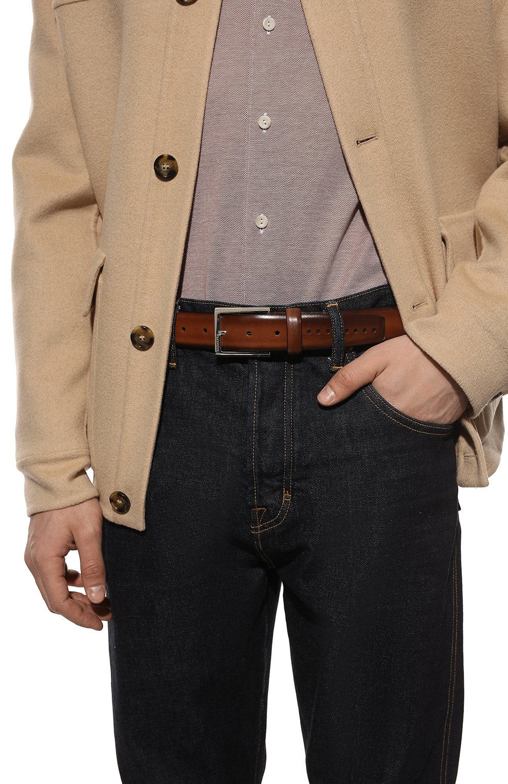 Кожаный ремень BARRETT, арт. 31B336.32/BETIS CREAM, фото 2