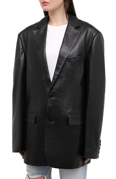 Кожаный жакет VETEMENTS, арт. UAH21JA009 2401/W, фото 3