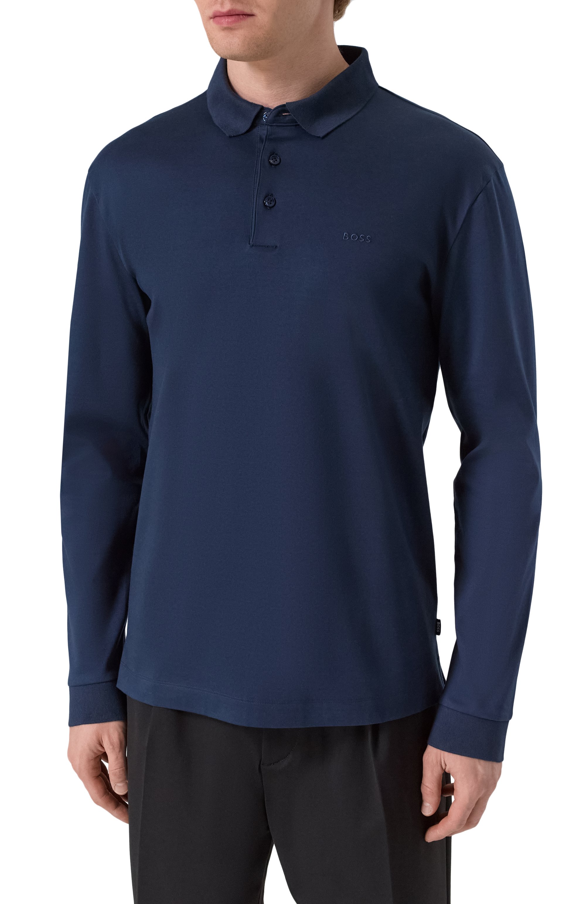 Хлопковое поло BOSS, арт. 50468392, фото 3