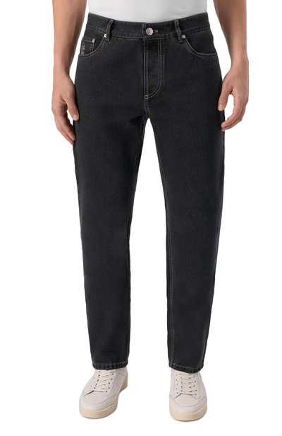 Джинсы traditional fit BRUNELLO CUCINELLI темно-серого цвета по цене 105000 руб., арт. M240PB3210, фото 3 Джинсы traditional fit BRUNELLO CUCINELLI, арт. M240PB3210, фото 3