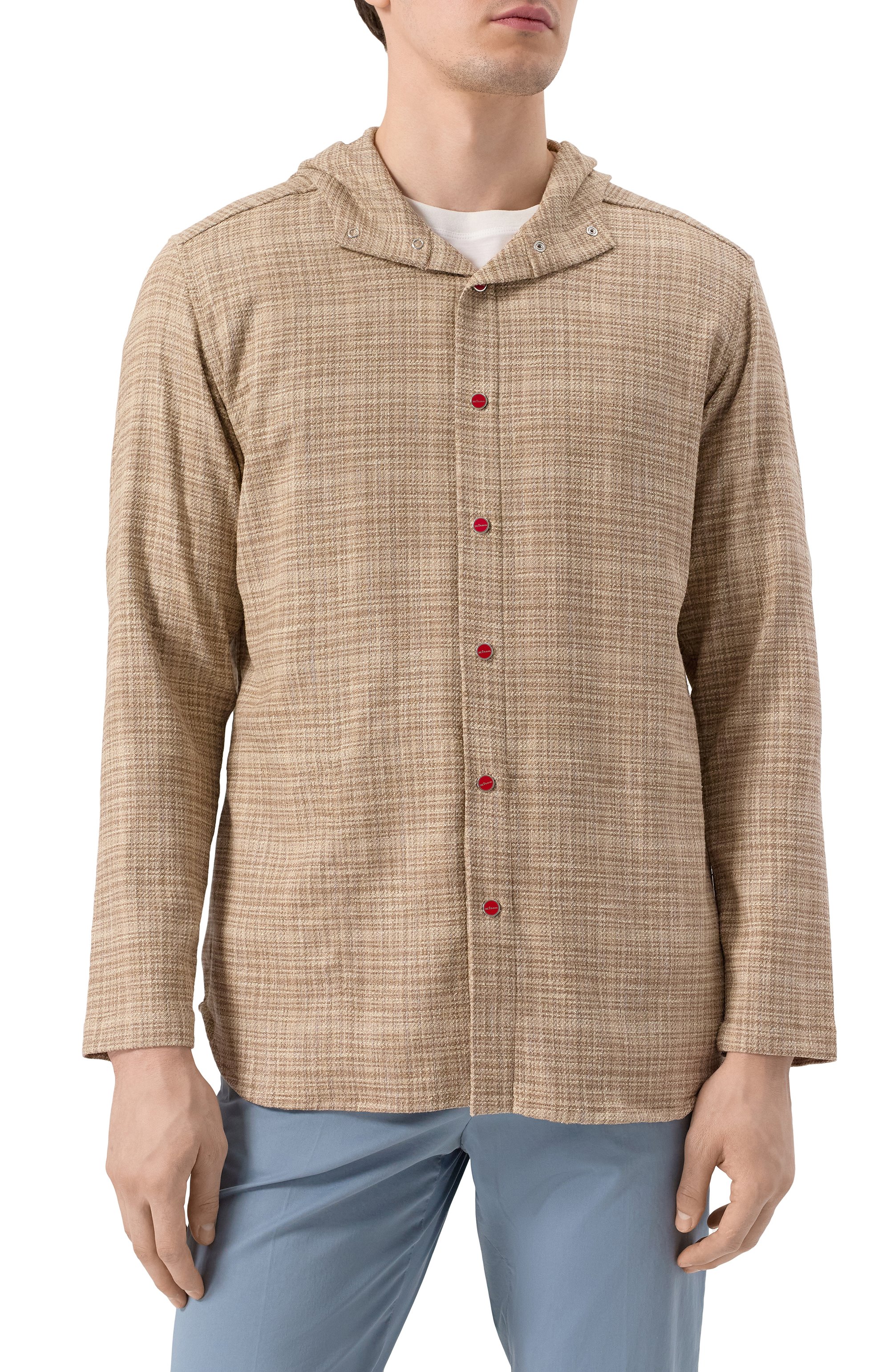 Рубашка из шерсти и шелка KITON, арт. UMCPETEK0617E18, фото 3