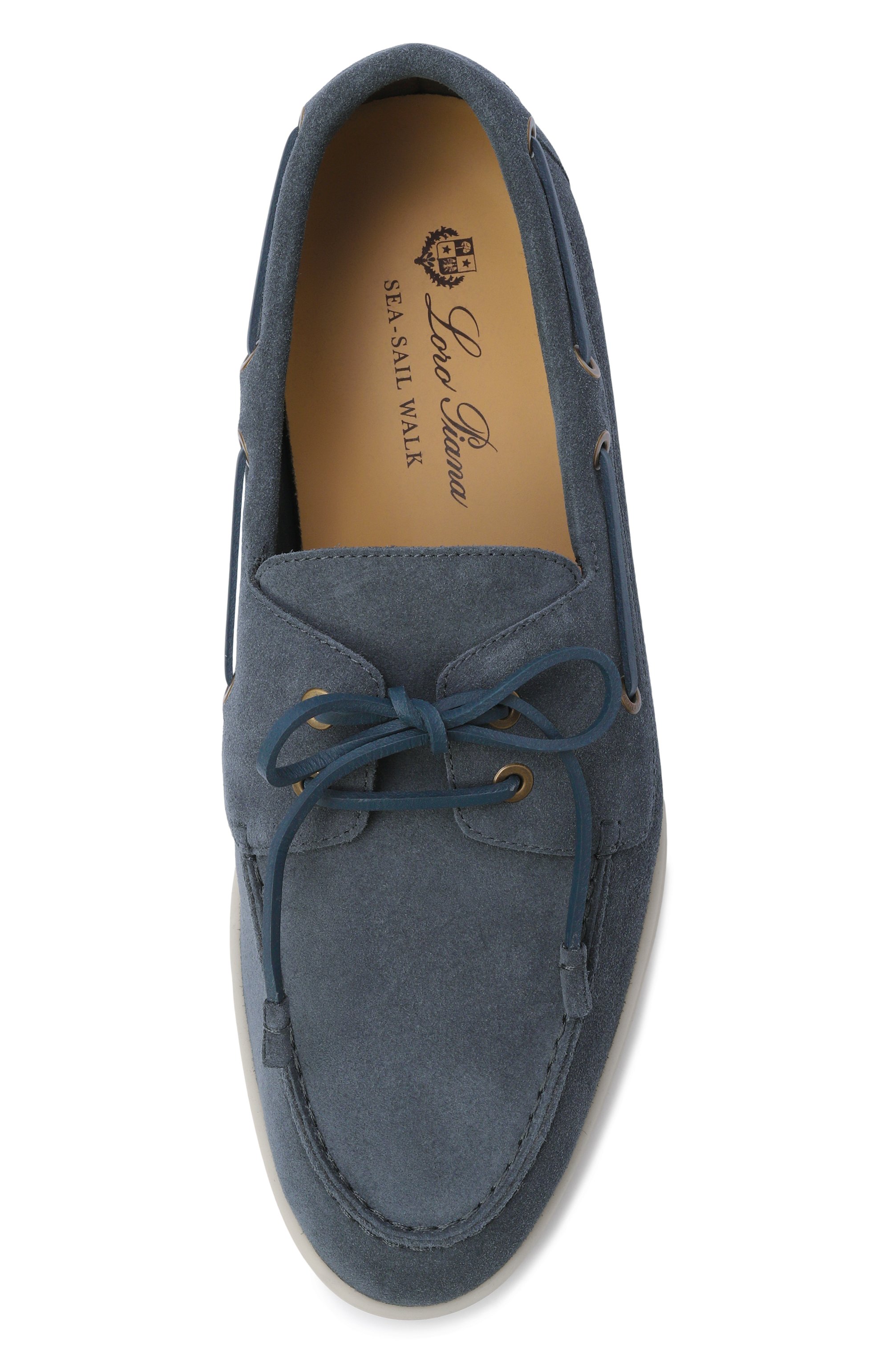 Замшевые топсайдеры sea-sail walk LORO PIANA серого цвета по цене 117500 руб., арт. FAN1317, фото 5 Замшевые топсайдеры sea-sail walk LORO PIANA, арт. FAN1317, фото 5